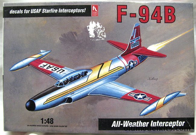 Hobby Craft 1/48 Lockheed F-94B Starfire - 59 FIS 1954 or 101st TIS 1955, HC1598 plastic model kit